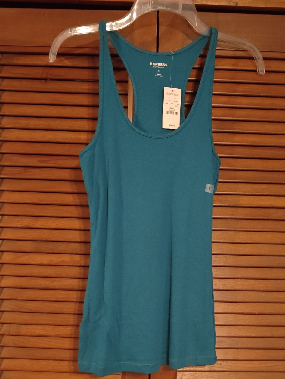 NWT Express Teal Racerback Tank Top